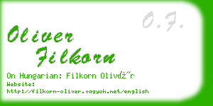 oliver filkorn business card